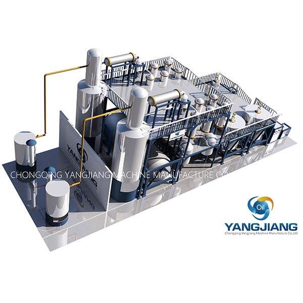 The used engine oil recovery system is a completely automated waste oil purification process.