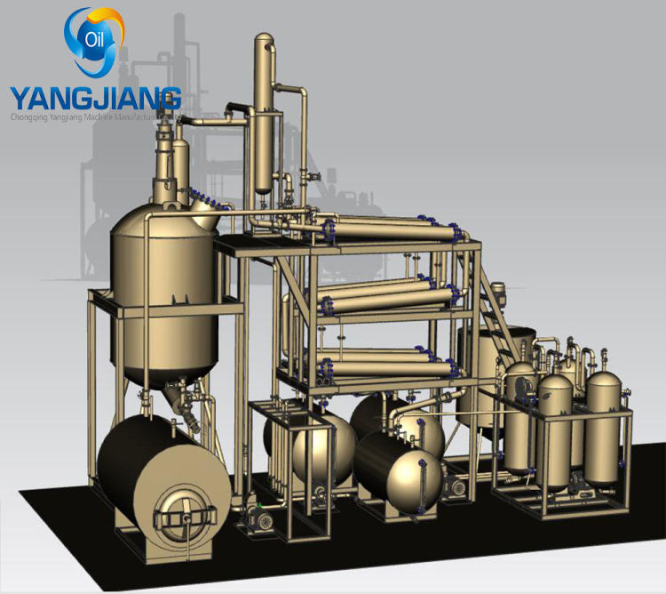 New Type Waste Oil Distillation Plant for Recycling Mixture oil to Yellow Oil
