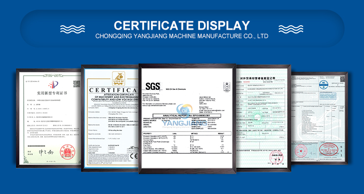 Yangjiang's certificate