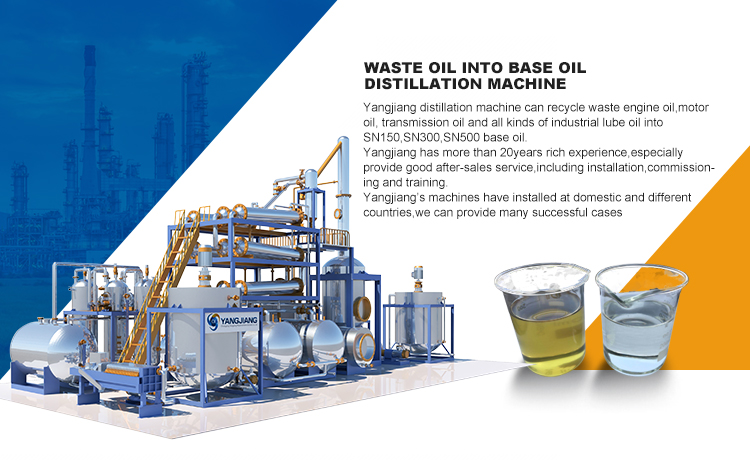 Waste oil into bese oil distillation machine