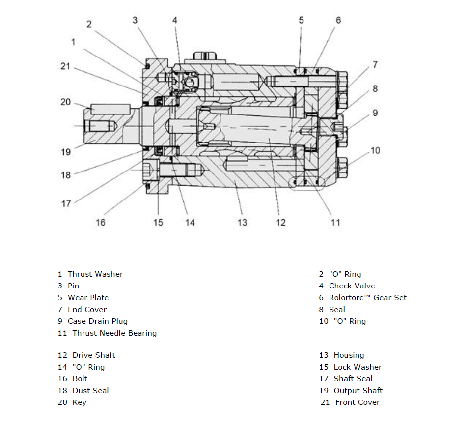 Details of hydraulic motor
