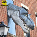 T. rex head on exterior of Centre Market Decoration 