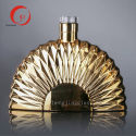 Hot sale and wholesale 750ml HJ-Y023 electroplating Brandy/XO/Whisky/Vodka bottle