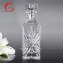 Hot sale and wholesale 850ml HJ-K008 Engraved Glass bottle