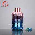 Hot sale and wholesale 375ml HJ-Y038 Gradient color electroplating Glass bottle