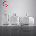 Hot sale and wholesale 1000ml HJ-Y052-3 Oblate square shaped Glass bottle