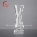 Hot sale and wholesale super flint HJ-V01 premium Engraved Glass vase