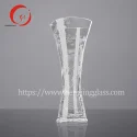 Hot sale and wholesale super flint HJ-V05 premium Engraved Glass vase