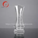 Hot sale and wholesale super flint HJ-V10 premium Engraved Glass vase