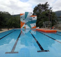 Swimming pool climbing wall project
