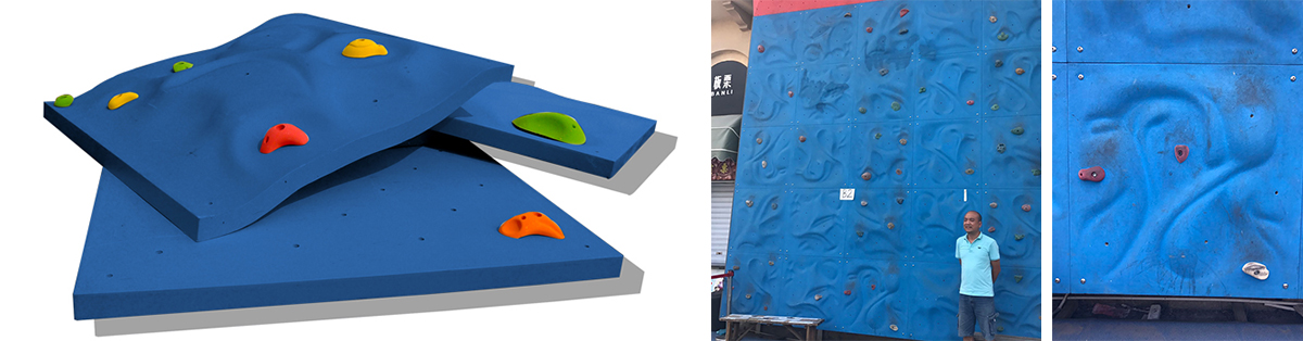 FRP 3D rock climbing panel