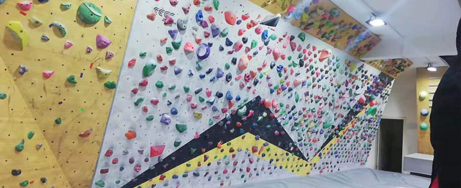 Mixed shapes climbing holds