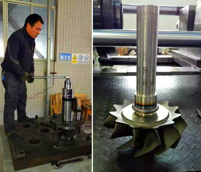 200 T self-patented flywheel friction welding machine has been put into use 