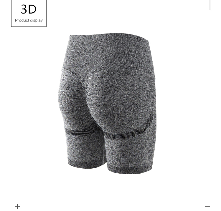 High waist slim Seamless yoga shorts.