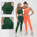 Gym Leggings + Push Up Sport Bra