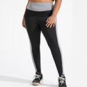 Women Fitness Push Up Black Grey Legging