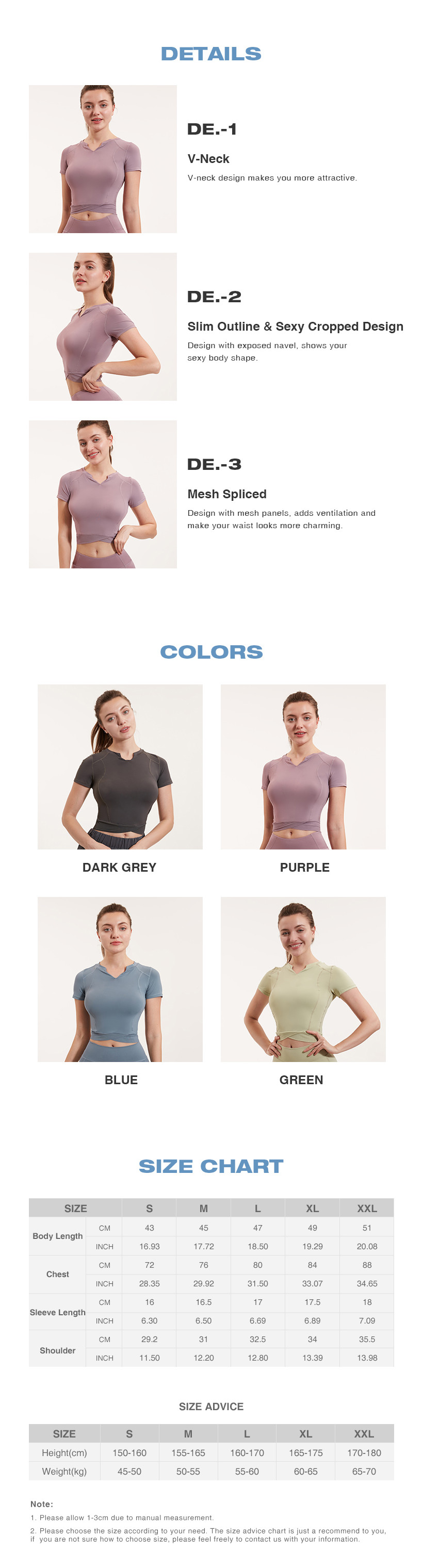 Women's V-Neck Yoga Shirts 