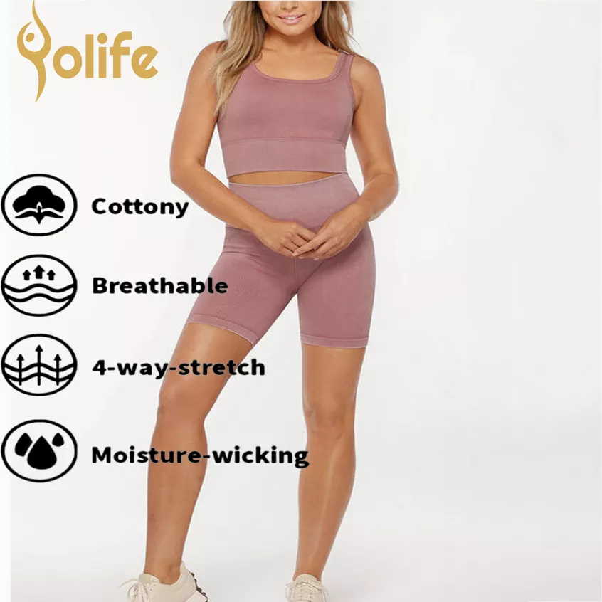 Wholesale Workout Short Fitness yoga Ribbed Running Short