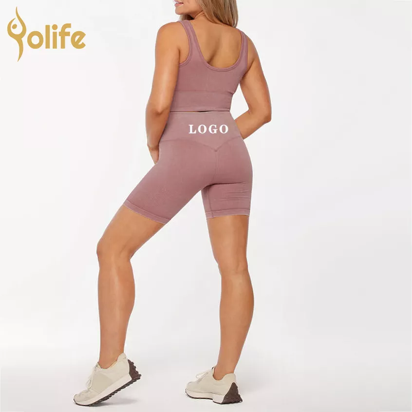 Wholesale Workout Short Fitness yoga Ribbed Running Short