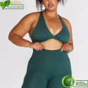 Eco friendly recycled sports bra Yoga 2 Piece Shorts Set plus size Women