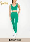 Green Recycled High Waisted Leggings