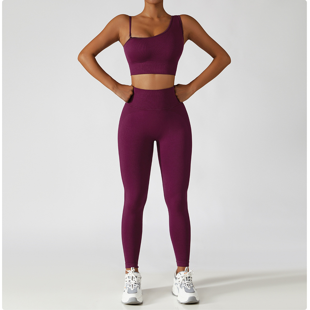 Private label seamless yoga leggings set 2 piece workout set for women