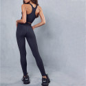 Black High Waisted Legging & Scoop Neck Top (2)