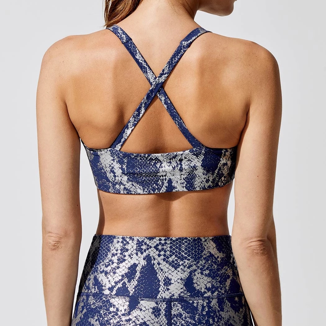 Custom Women Workout Clothes Foil Print Yoga Wear-Yolife 