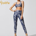 Custom Women Workout Clothes Foil Print Yoga Wear-Yolife 