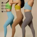 Custom LULU Fitness Lady Tummy Control Gym Pants Butt Lift High Waist Workout Yoga Leggings With Pockets