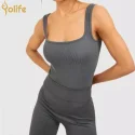Wholesale Ribbed sleeveless fitness crop top