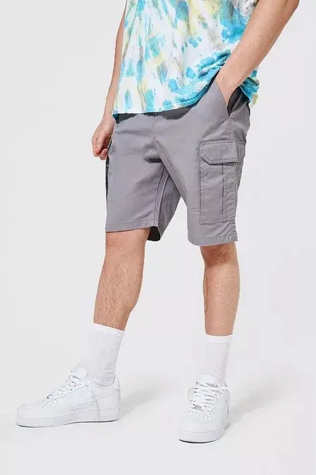  Mens Multi Pocket Cargo Sweat Shorts (3)