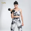 Private label tie dye seamless workout sets for women