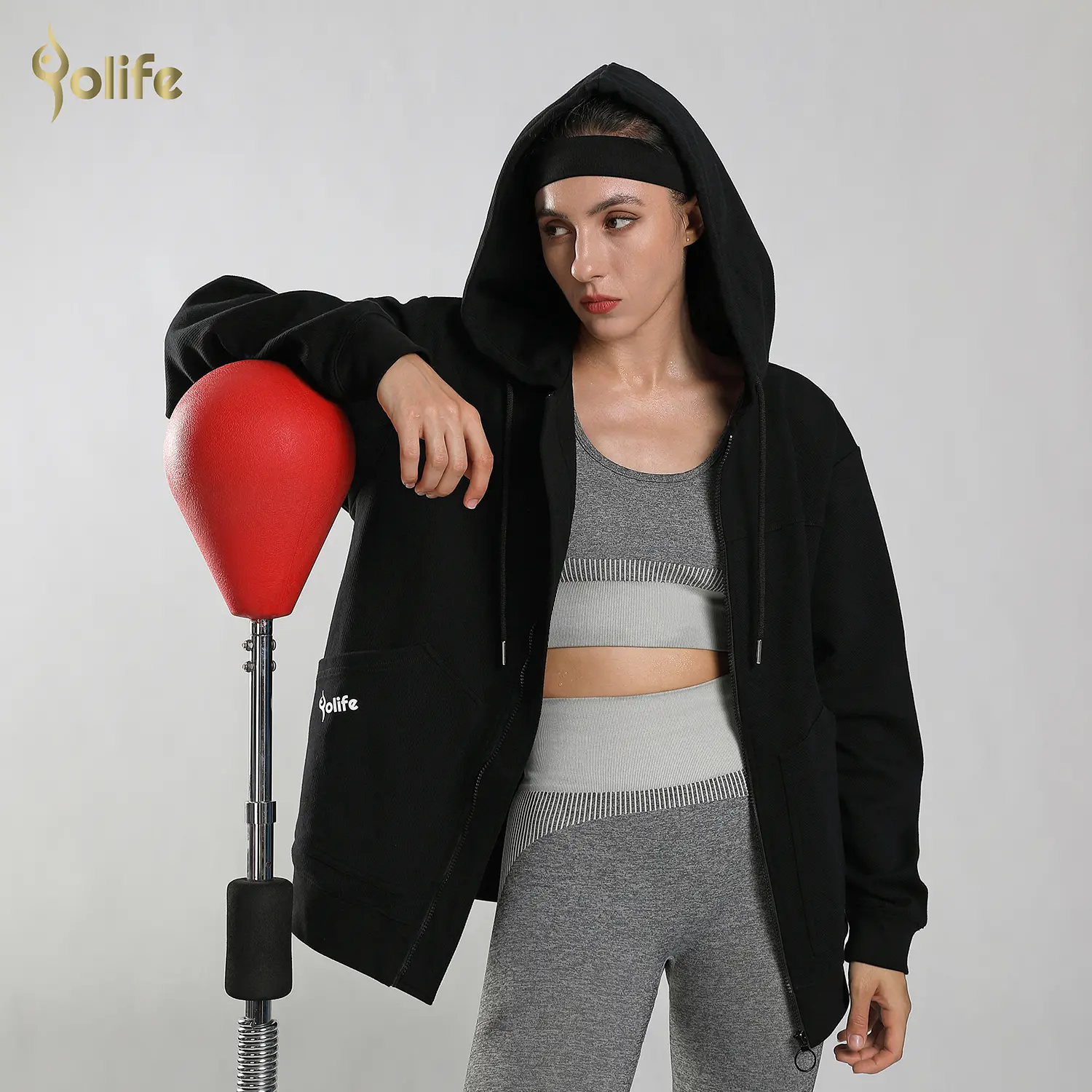 Women hoodie with zipper (7)