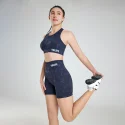 Private label Women Seamless Yoga Workout Shorts Set 2 Piece