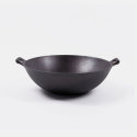 Factory Sales Chinese Commercial Two Handle Cast Iron Wok Binaural Wok With Cover For Restaurant Hotel