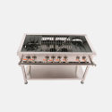 2021 Hot Sale Wholesale Commercial Kitchen Multi-Head Burner Grill Bbq Stand Grills