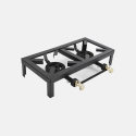 Portable Hot Sale New Cast Iron Angel Iron 2 Burner Outdoor Gas Cooker Stove