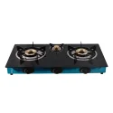European Style Electric Ignition Household Table Top Triple Burner Stove Gas Stainless Steel