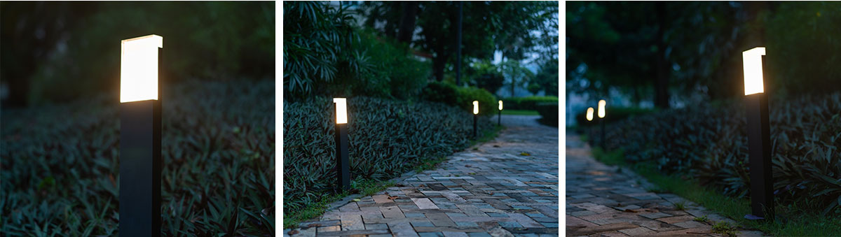 Modern Waterproof Aluminum LED Bollard Light Outdoor Lawn Lamp