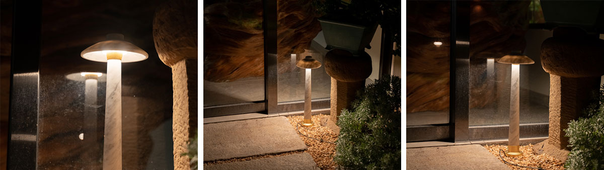 New Design Mushroom Marble IP65 Waterproof DC24V 6W Outdoor Garden Lighting LED Bollard Light