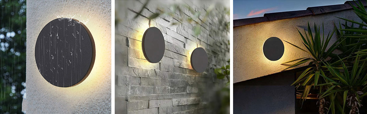 Round 12W Diameter 150mm Waterproof Outdoor Wall Lighting Wall Sconce Mounted
