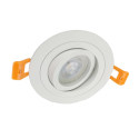 Easy Replacement Tiltable White Round Lamp Holder and GU10 MR16 LED Spot Light Housing
