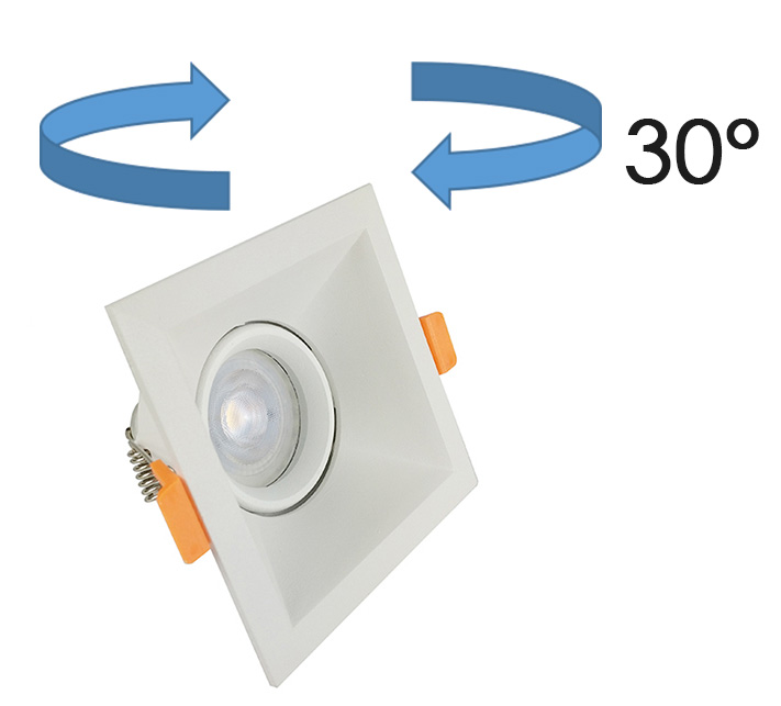 Aluminium Square LED Downlight Housing GU5.3 MR16 GU10 Lamp Frame