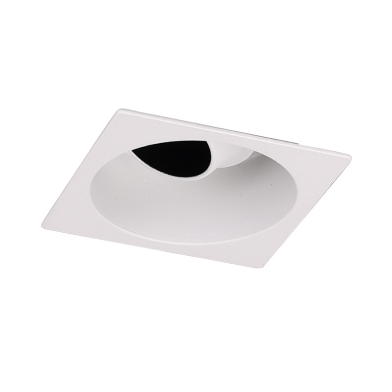 Aluminium Adjustable Antiglare 85mm Gu10 Mr16 Square Light Fixture