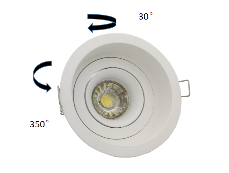 110mm Pure Aluminum Adjustable And Rotatable GU10 Downlight