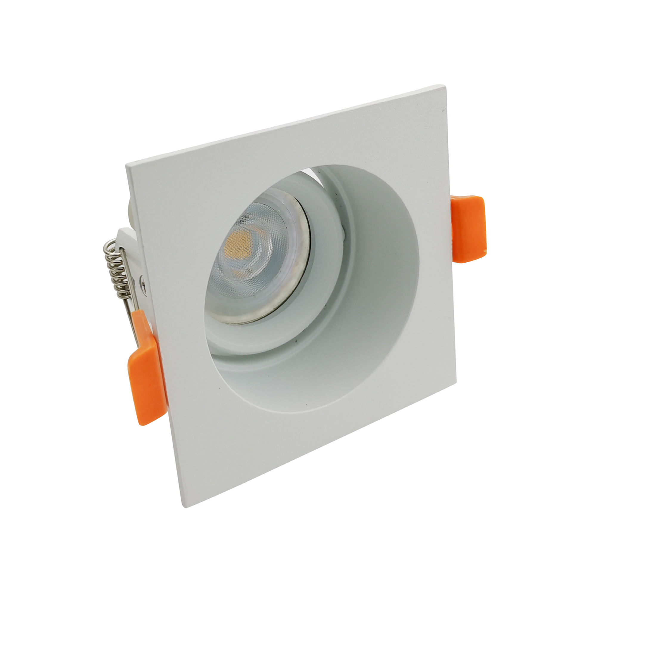 Aluminium Adjustable Recessed Light Square Downlight Housing gu10