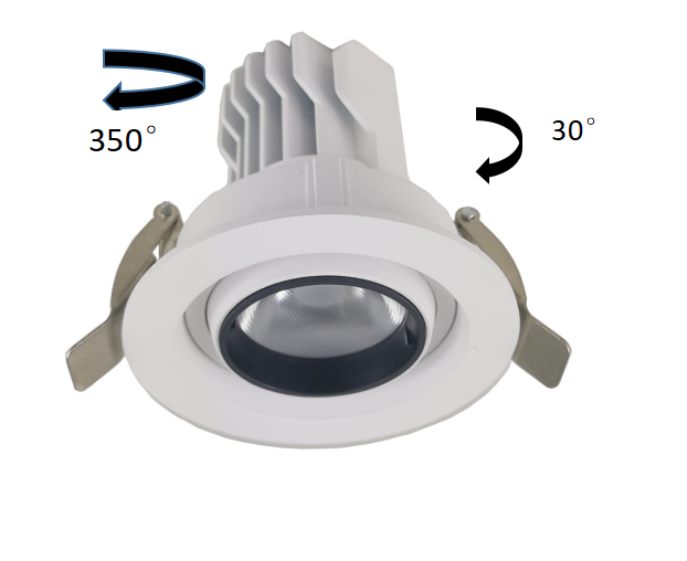 Aluminium 9W 12W 20W 30W 110V 240V Adjustable and Rotatable LED Recessed Downlights