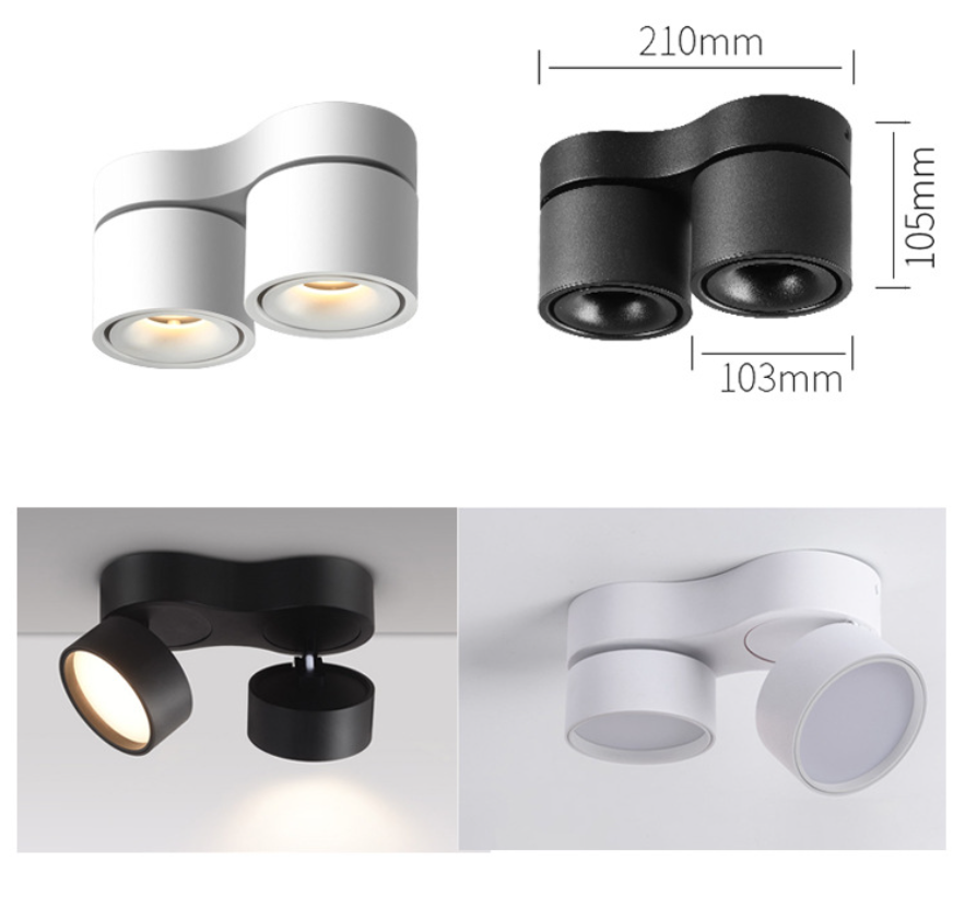 Hot sale One Two Three four heads 10W 2*10W 3*10W 4*10W Aluminium Adjustable Surface mounted Light