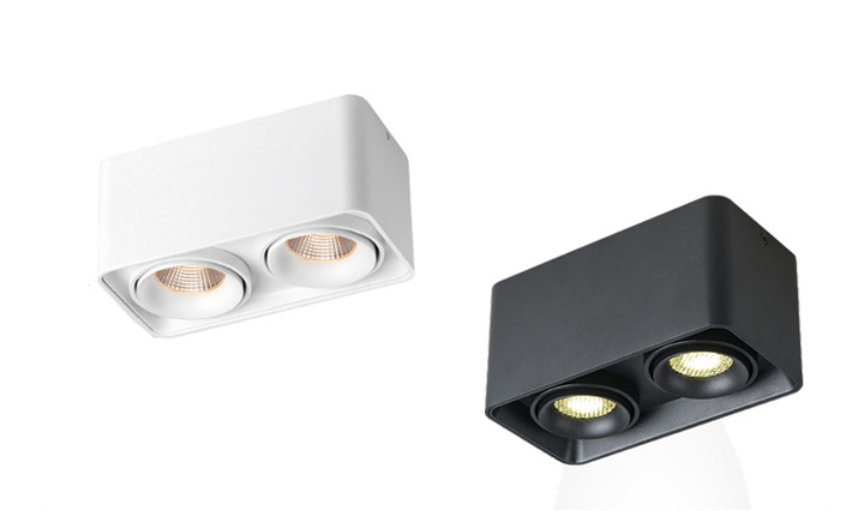 Hot sale Square One Two Three four heads 10W 2*10W 3*10W 4*10W Aluminium Adjustable Surface mounted Light